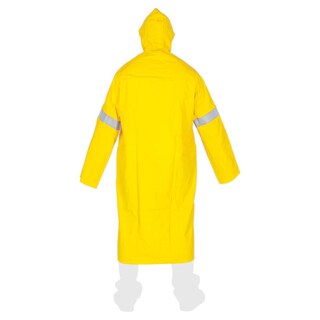 Foto 2 | Impermeable Gabardina Larga Amarilla con Reflejante Capucha