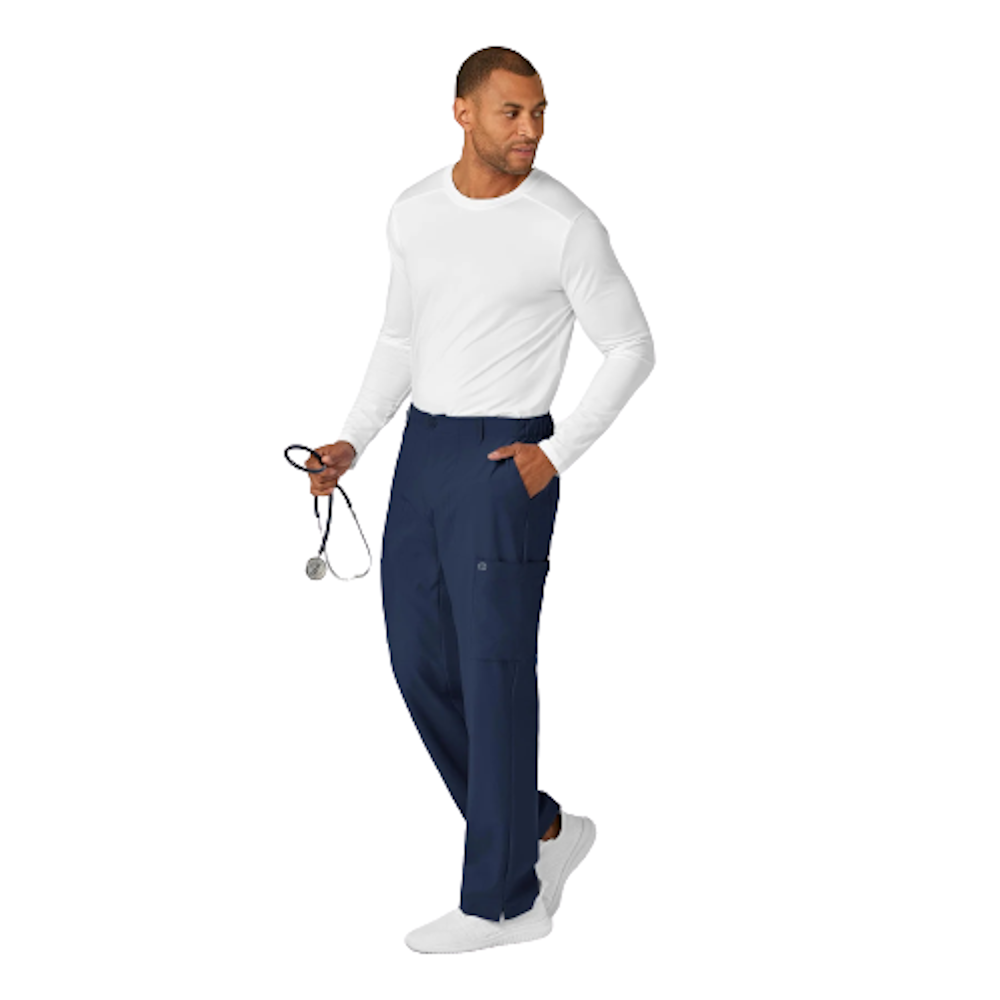 Foto 4 | Pantalón Enfermería Cargo Wonderwink Hombre Azul Marino