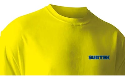 Foto 2 | Playera Cuello Redondo Color Amarillo Talla L Surtek