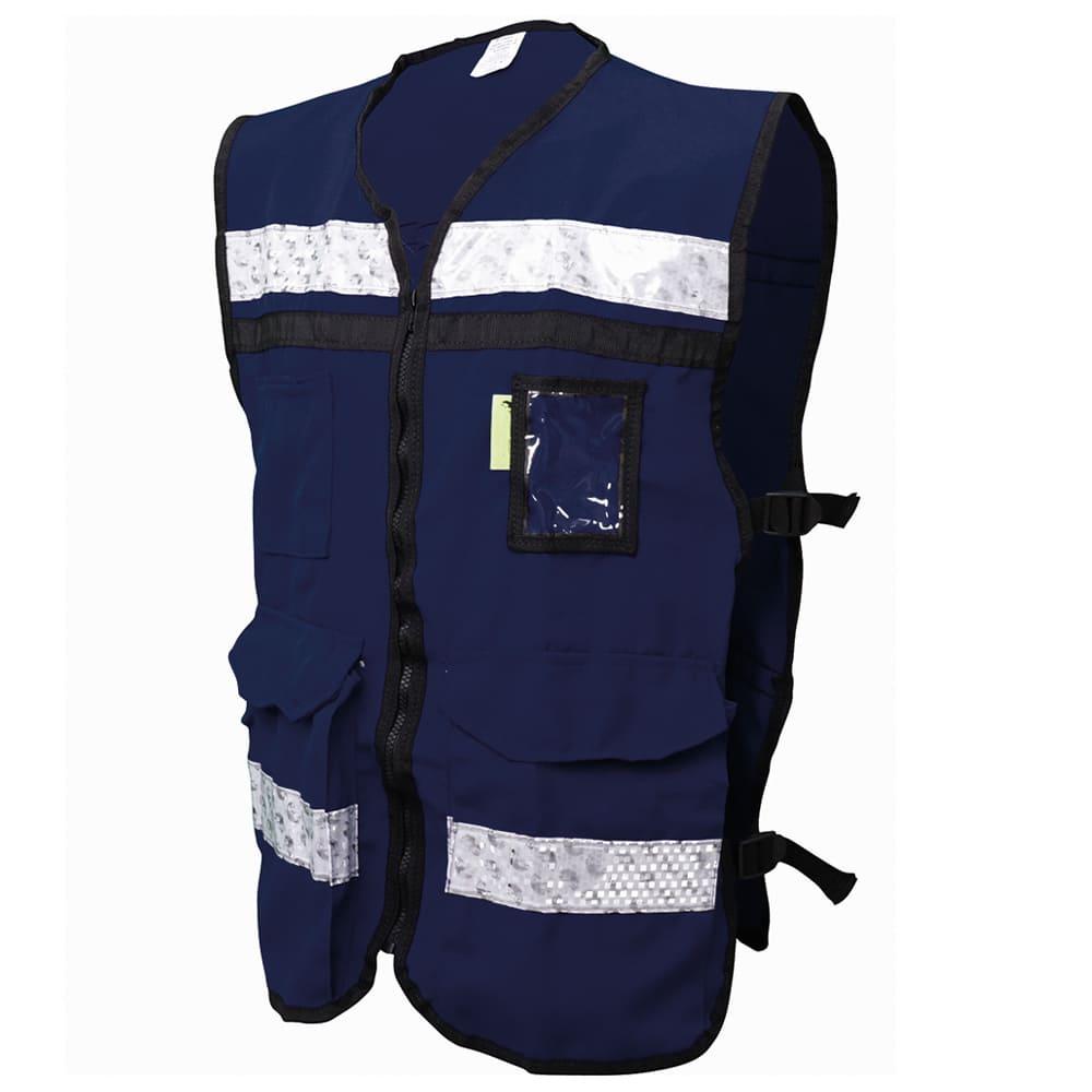 Chaleco Tipo Rescatista, Iusa, Con Reflejos, Color Azul Azul $385