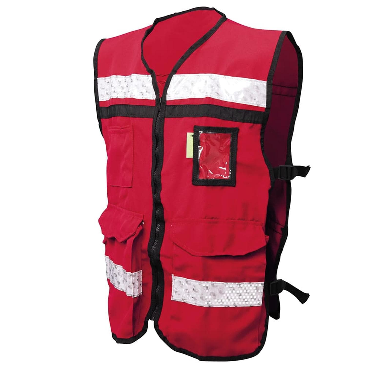 Chaleco Tipo Rescatista, Iusa, Con Reflejos, Color Rojo $385