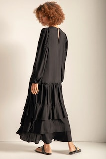 Foto 2 | Vestido Negro Largo Manga Larga Touche