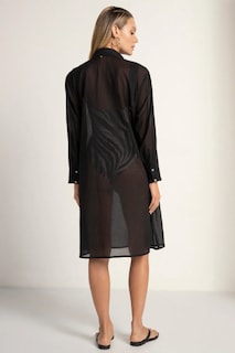 Foto 2 | Vestido Negro Voile Touche