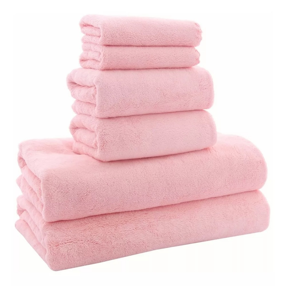 Foto 1 | Juego de Toallas Baño Malubero 6 Piezas color Rosa