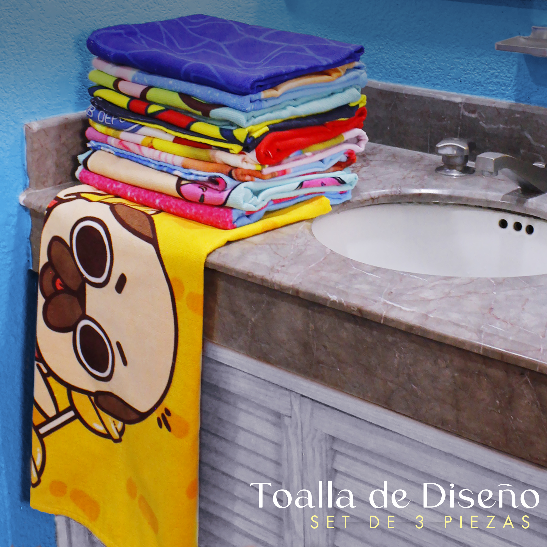 Foto 9 pulgar | Set 3 Toallas De Baño Diseño Animales Lobo Tigre Y Leon Microfibra De Poliester Absorbente Secado Rápido Para Hombr