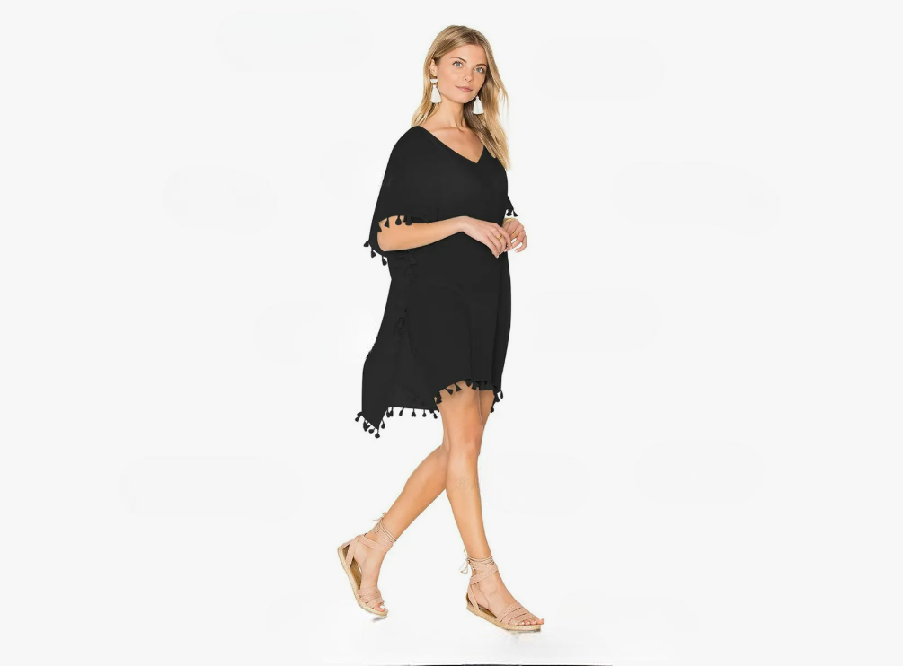 Foto 5 | Hermoso Pareo Vestido Playa Bordado Floral Cubre Bikini