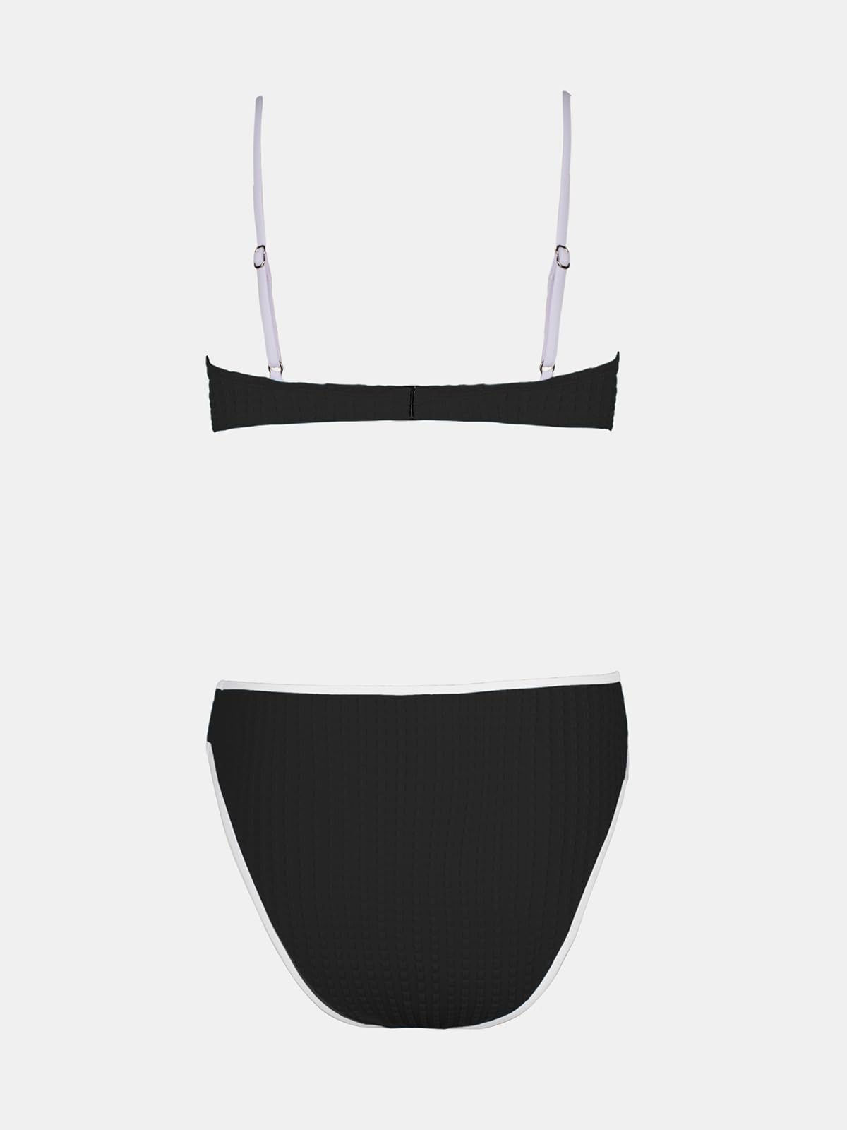 Foto 8 pulgar | Conjunto De Bikini Cupshe Para Mujer, Cintura Alta, Cuello Cuadrado, Color Block - Venta Internacional.