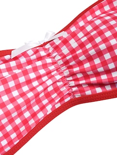 Foto 3 | Bañador Tipo Bikini Zaful Para Mujer, Sin Tirantes, Color Rojo Vichy, Talla L - Venta Internacional.