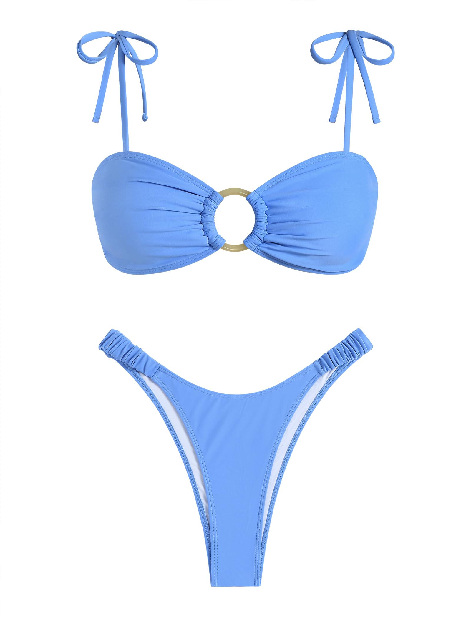 Foto 2 pulgar | Conjunto De Bikini Zaful, Traje De Baño Sexy Con Corbata Fina Y Tirantes Finos - Venta Internacional.