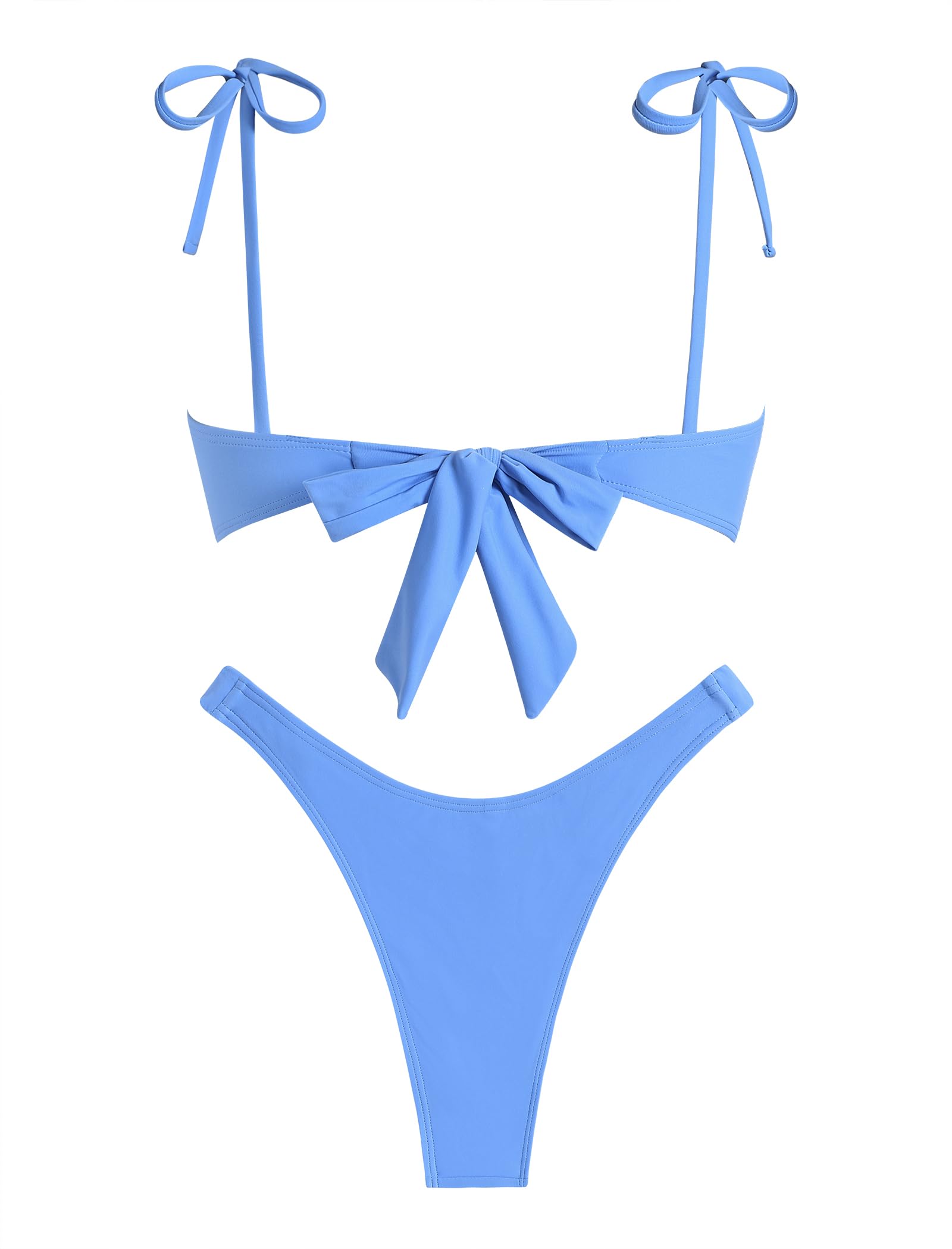 Foto 3 pulgar | Conjunto De Bikini Zaful, Traje De Baño Sexy Con Corbata Fina Y Tirantes Finos - Venta Internacional.