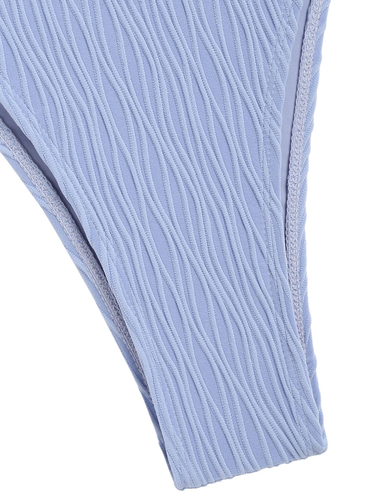 Foto 5 pulgar | Conjunto De Bikini Zaful Para Mujer Con Corbata Sexy Con Tirantes Finos Texturizados - Venta Internacional.
