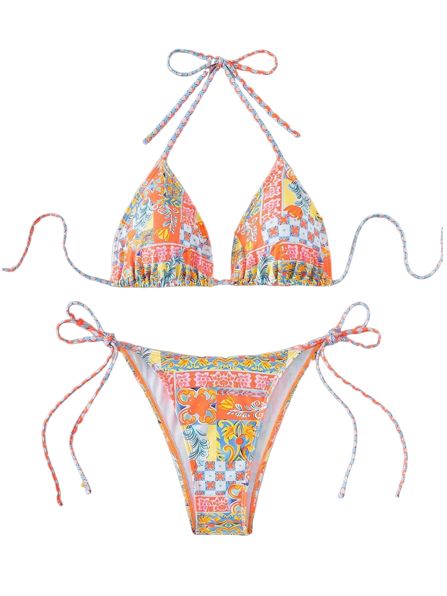 Foto 2 pulgar | Traje De Baño Halter Bikini Zaful Triangle De 2 Piezas Para Mujer - Venta Internacional.