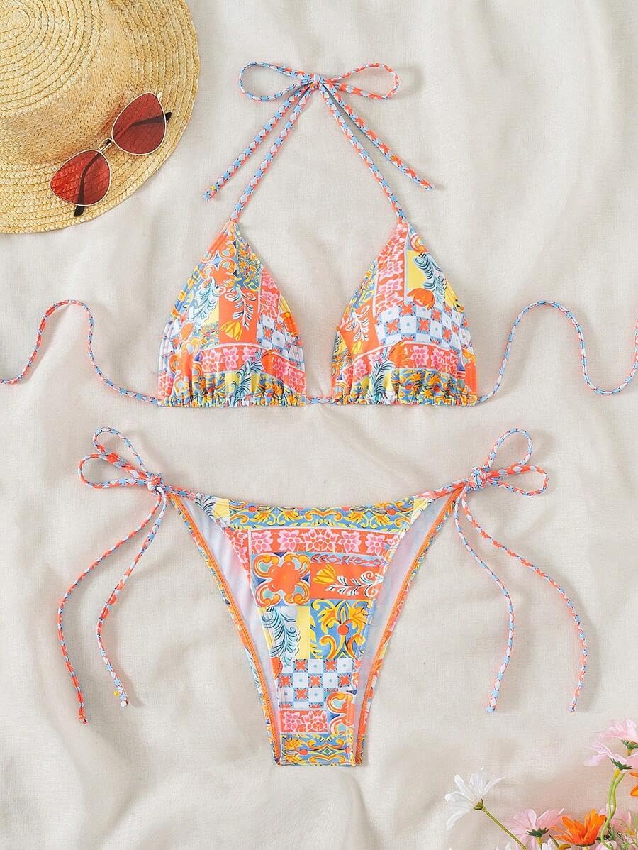 Foto 3 pulgar | Traje De Baño Halter Bikini Zaful Triangle De 2 Piezas Para Mujer - Venta Internacional.