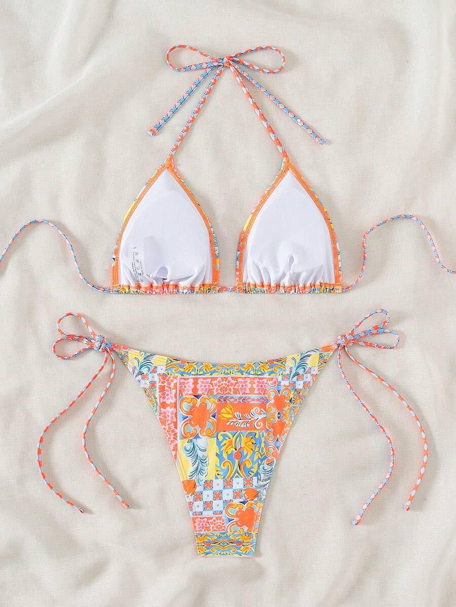 Foto 4 pulgar | Traje De Baño Halter Bikini Zaful Triangle De 2 Piezas Para Mujer - Venta Internacional.