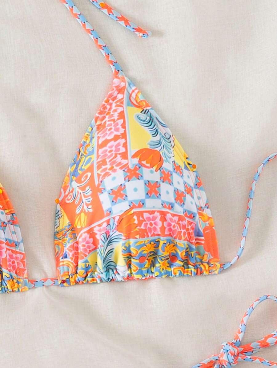 Foto 5 pulgar | Traje De Baño Halter Bikini Zaful Triangle De 2 Piezas Para Mujer - Venta Internacional.