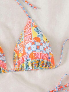 Foto 4 | Traje De Baño Halter Bikini Zaful Triangle De 2 Piezas Para Mujer - Venta Internacional.