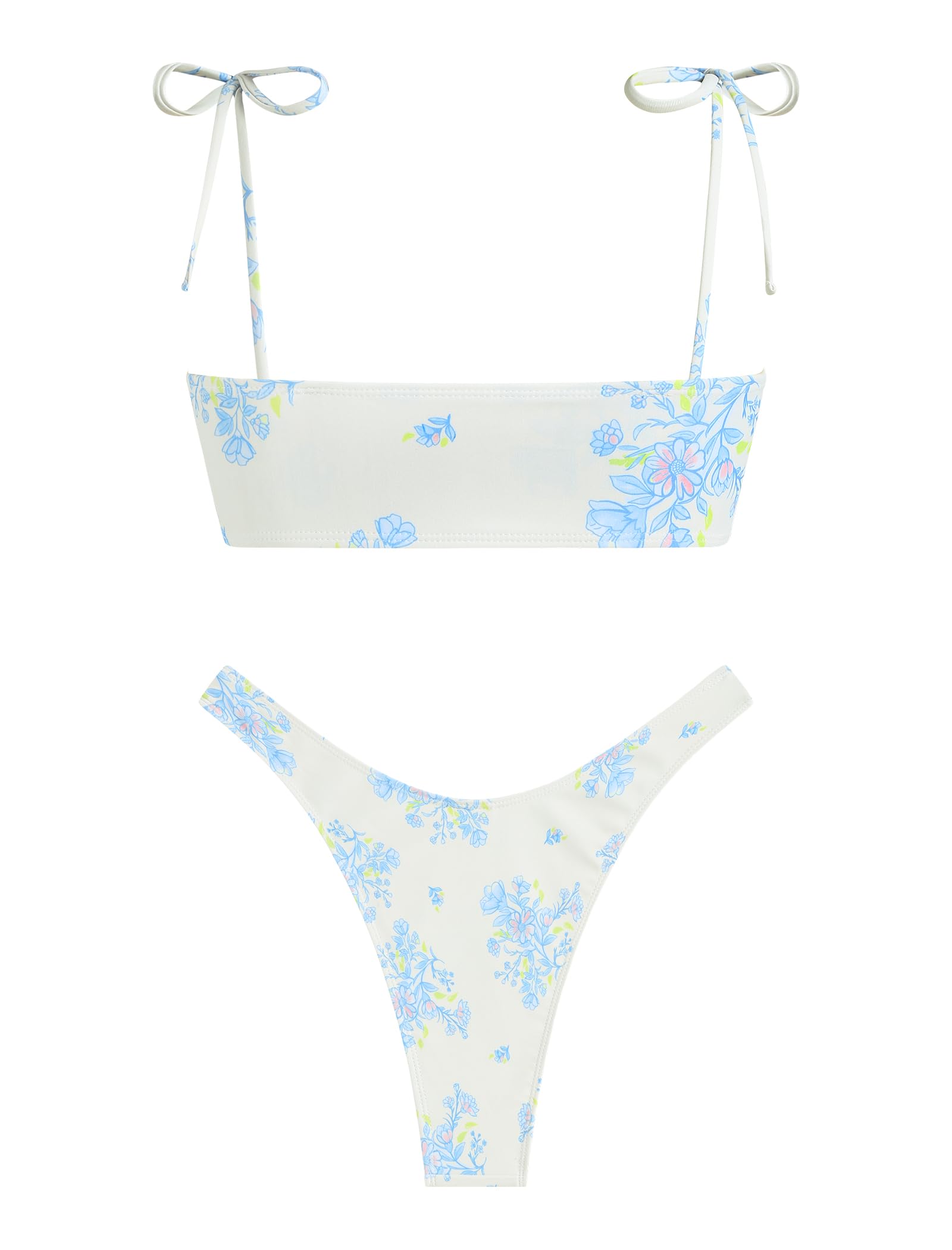 Foto 3 pulgar | Conjunto De Bikini Zaful Sexy Tie Con Correa Fina Y Anillas En O Texturizadas - Venta Internacional.