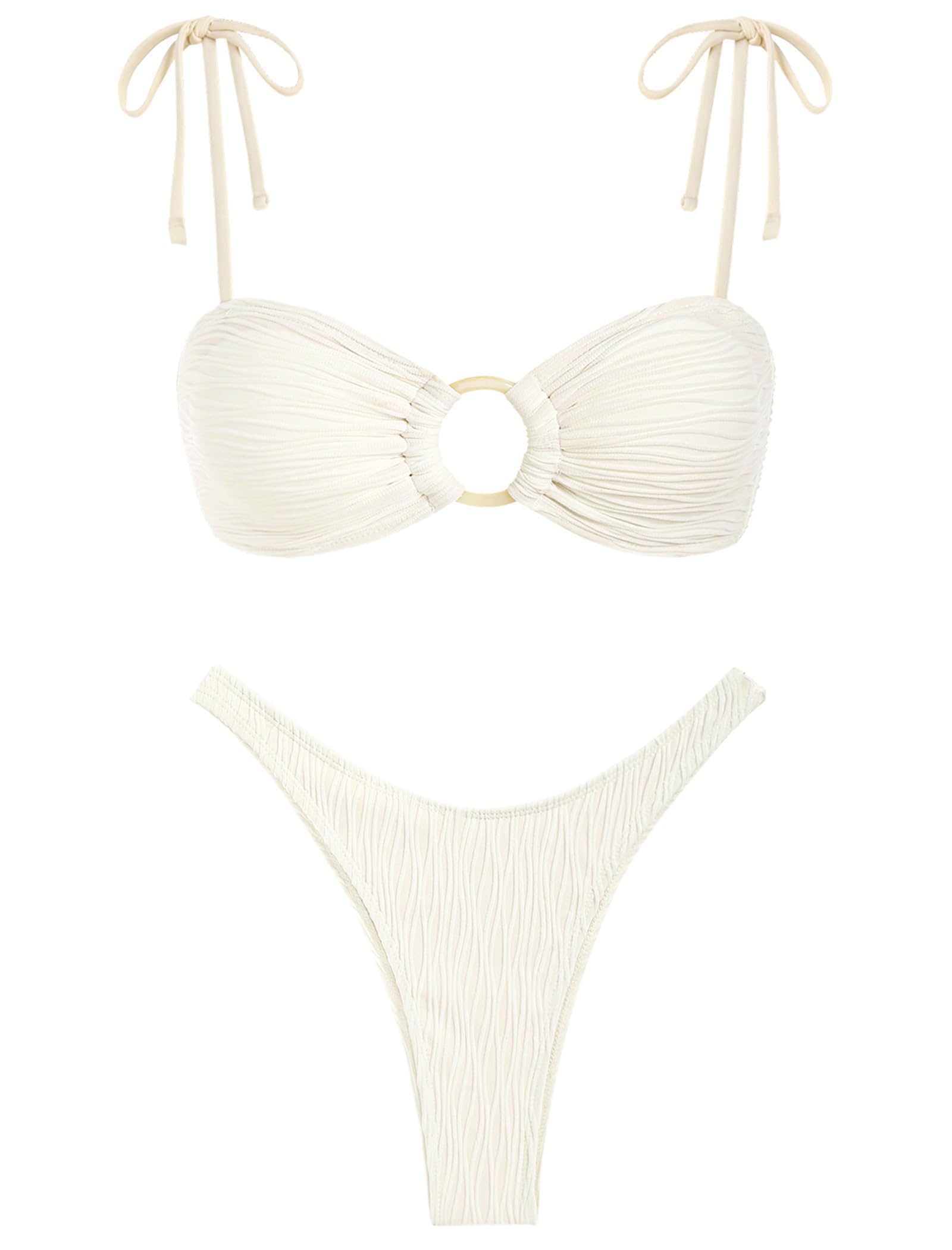 Foto 2 pulgar | Conjunto De Bikini Zaful, Traje De Baño Sexy Con Corbata Fina Y Tirantes Finos - Venta Internacional.