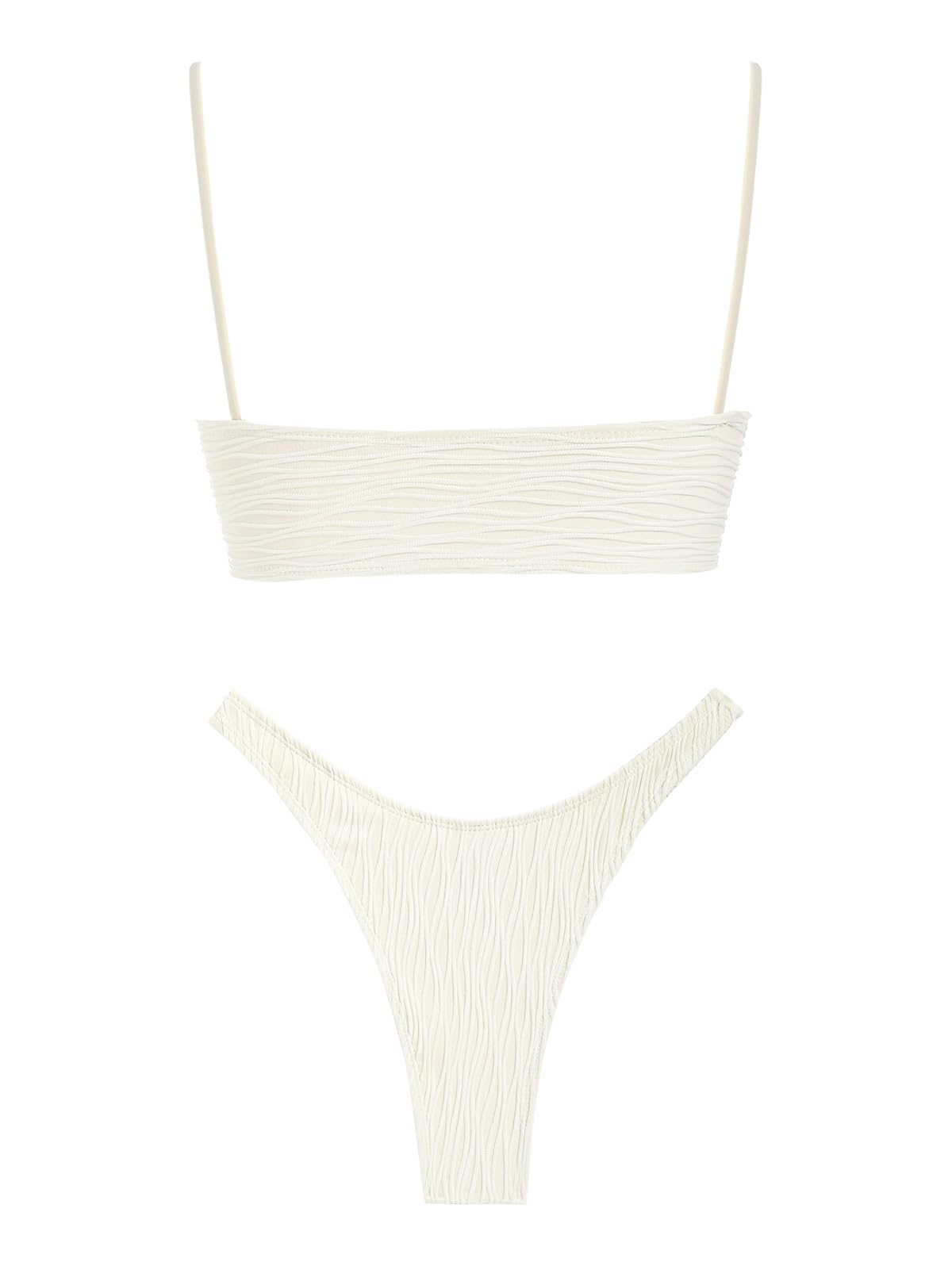 Foto 6 pulgar | Conjunto De Bikini Zaful, Traje De Baño Sexy Con Corbata Fina Y Tirantes Finos - Venta Internacional.