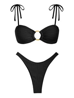 Foto 1 | Bikini Zaful Sexy con Correa Fina y Anillas Texturizadas - Venta Internacional