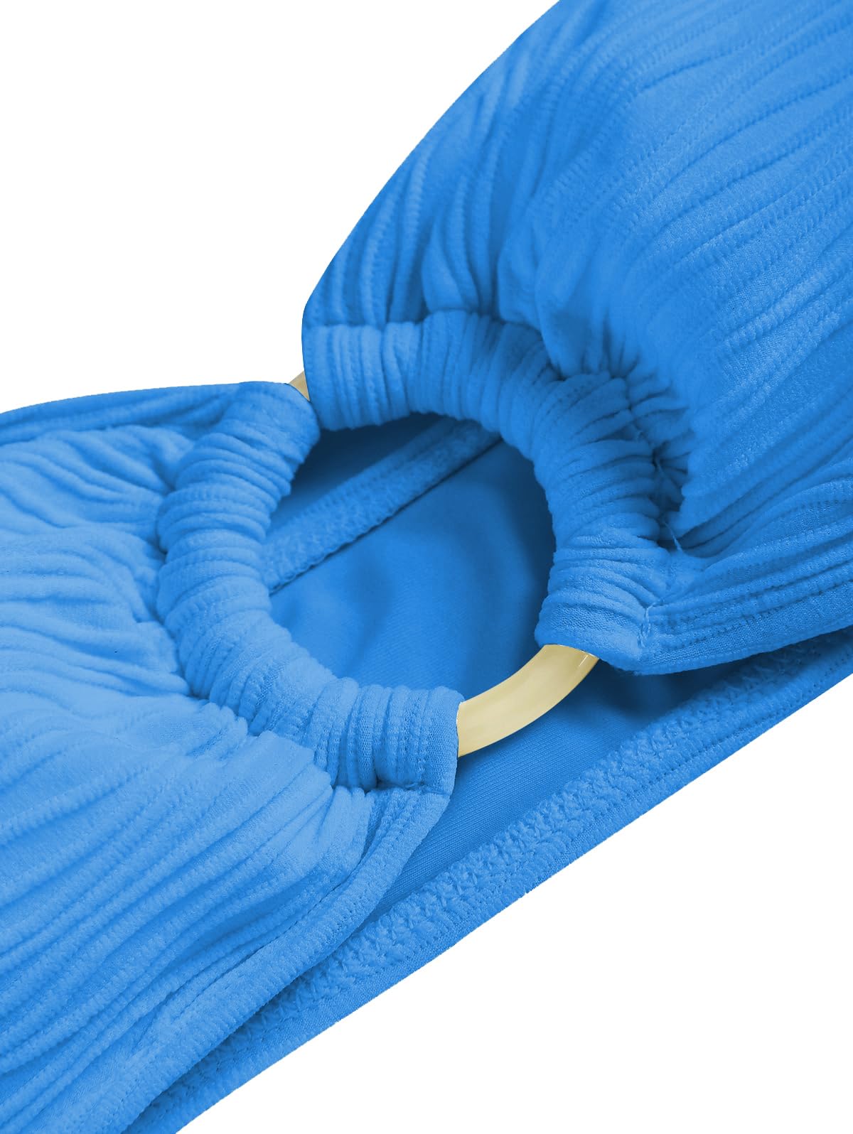 Foto 6 pulgar | Bikini Zaful con Correa Fina Azul para Mujer - Venta Internacional