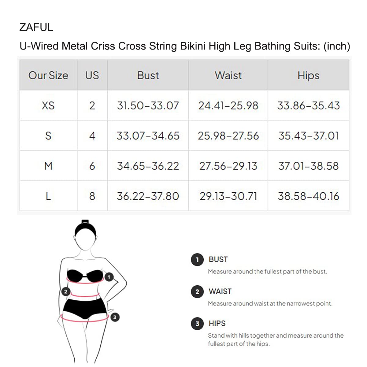 Foto 7 | Bikini Zaful Metalizado para Mujer - Venta Internacional