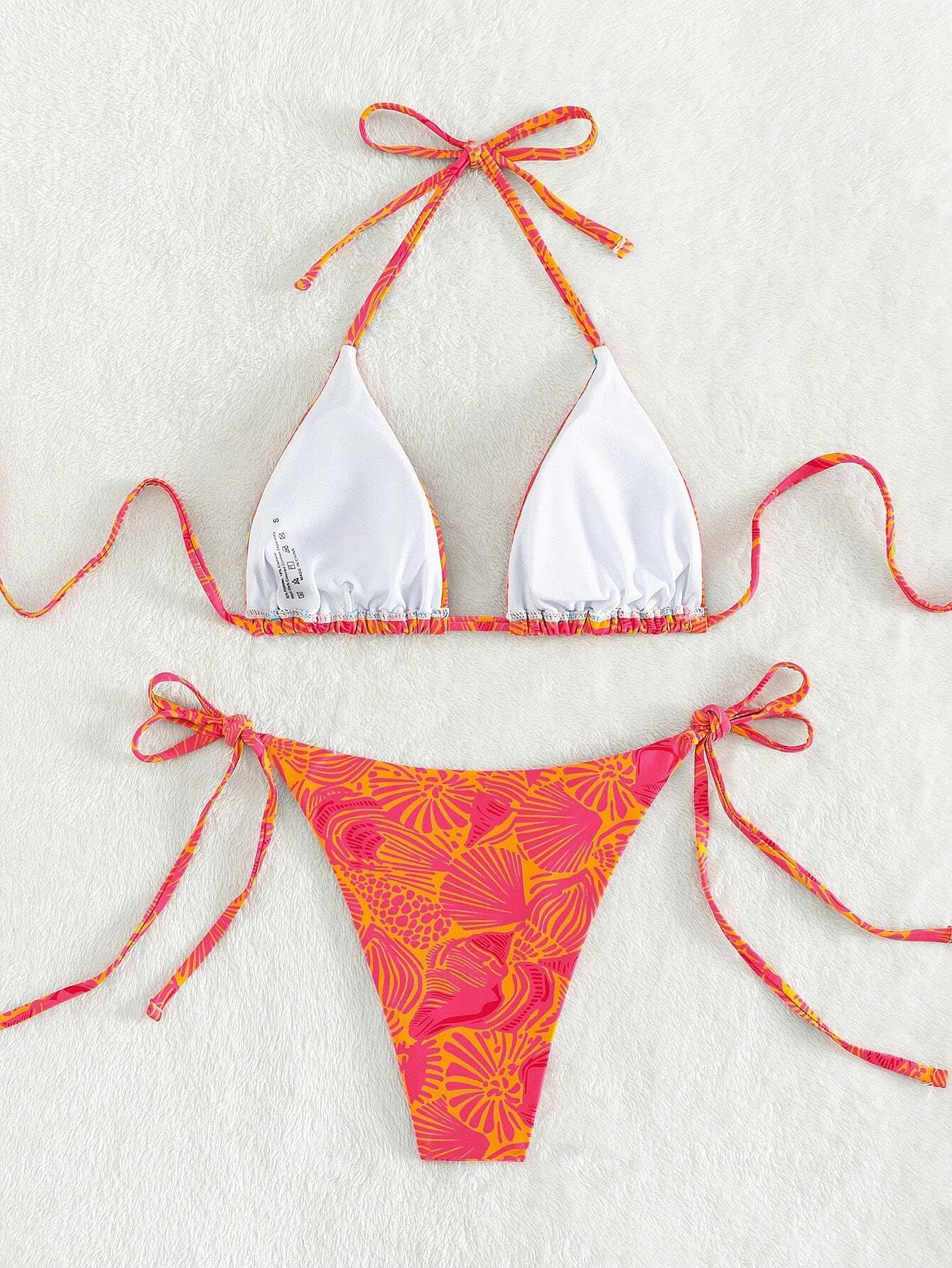 Foto 3 | Bikini Zaful Triangle De 2 Piezas, Halter, Corte Alto, Para Mujer - Venta Internacional.