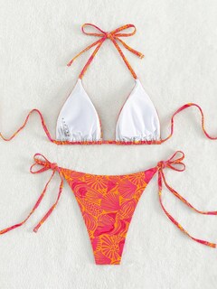 Foto 3 | Bikini Zaful Triangle De 2 Piezas, Halter, Corte Alto, Para Mujer - Venta Internacional.