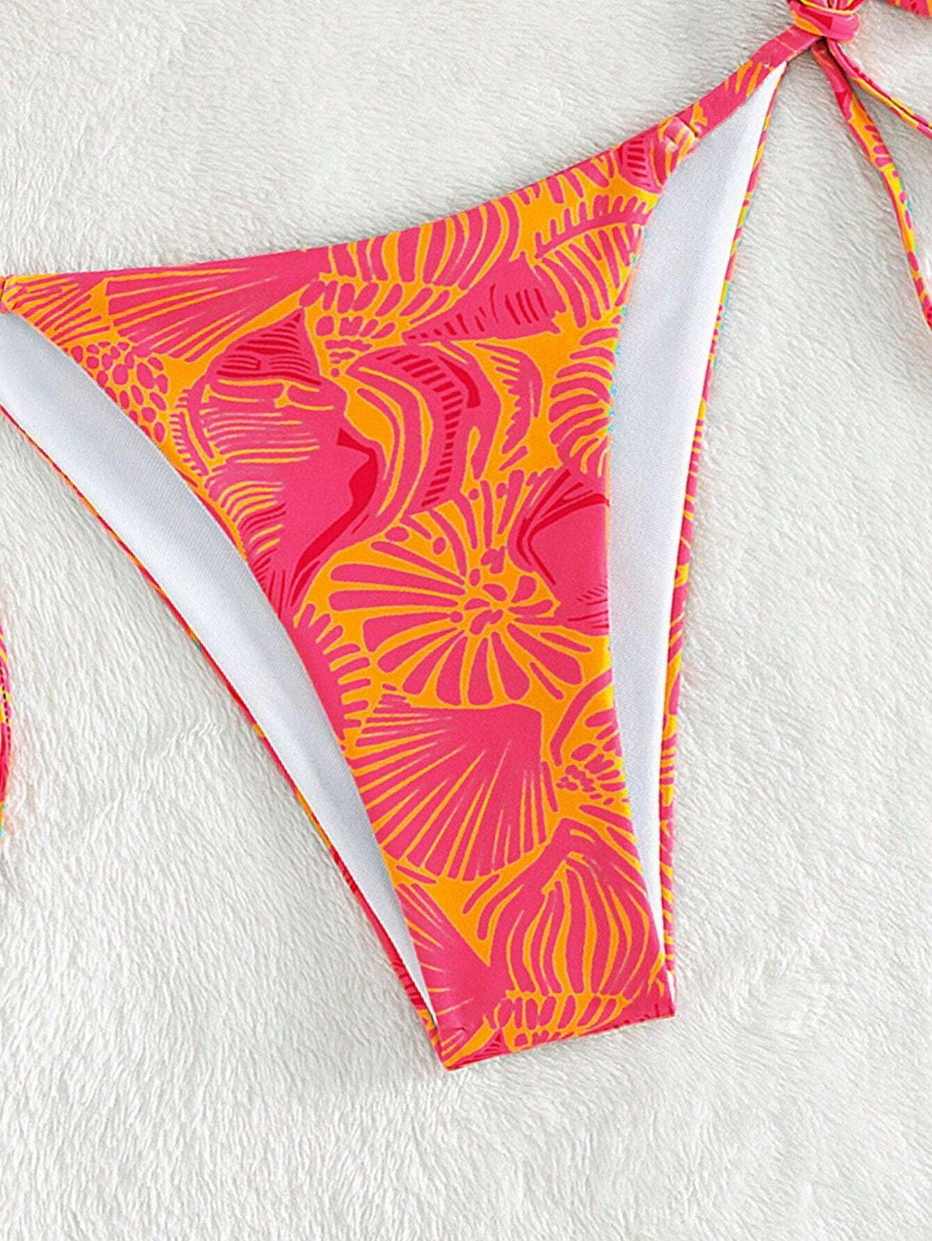 Foto 6 pulgar | Bikini Zaful Triangle De 2 Piezas, Halter, Corte Alto, Para Mujer - Venta Internacional.