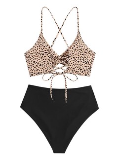 Foto 3 | Bikini Zaful Twist con Cordones Cruzados Cintura Alta para Mujer - Venta Internacional