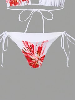 Foto 4 | Traje De Baño Zaful Para Mujer, Con Estampado Floral Y Falda Encubierta - Venta Internacional.