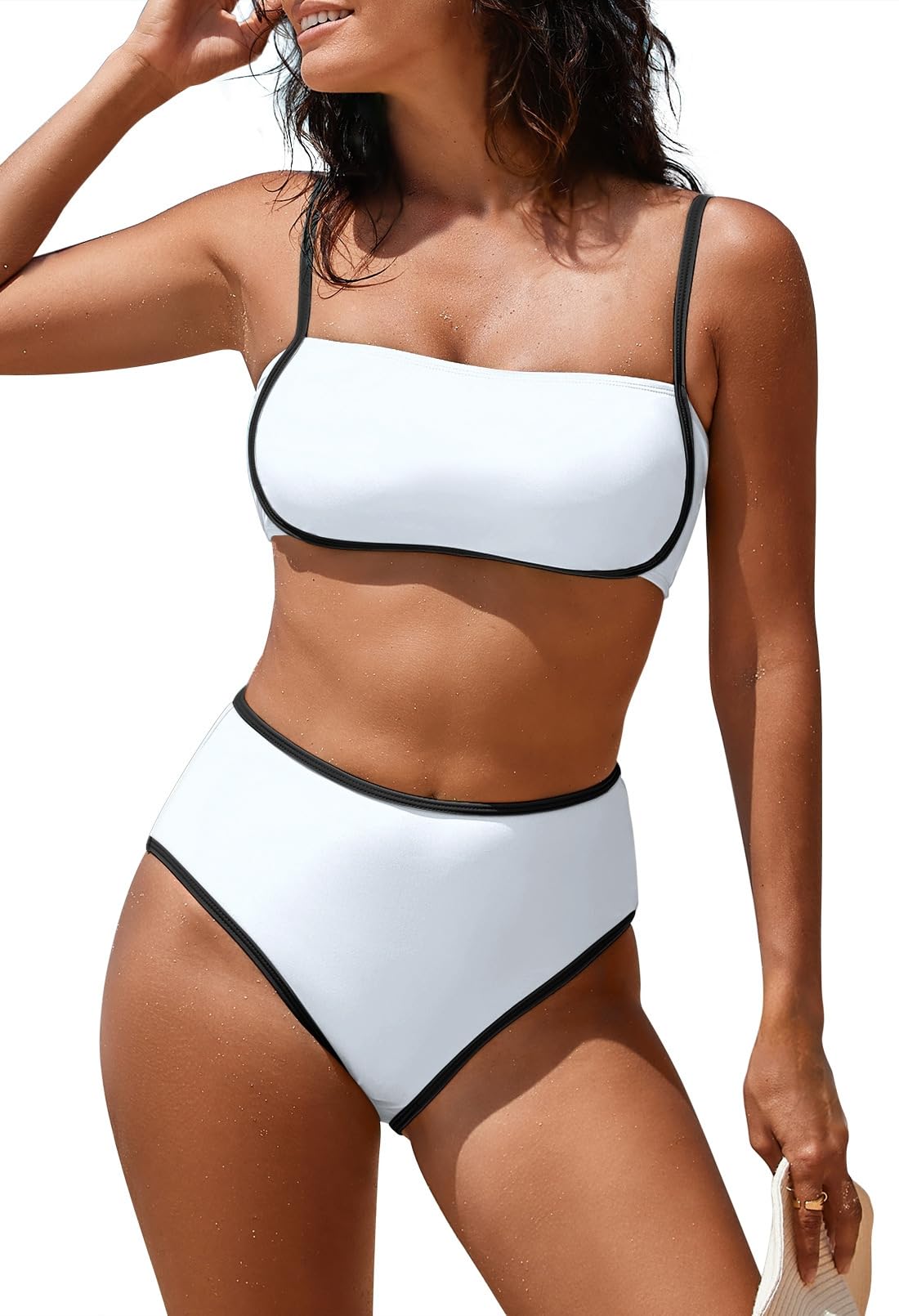 Foto 2 pulgar | Conjunto De Bikini Pink Queen 2025 Para Mujer, Cintura Alta, Color Block - Venta Internacional.