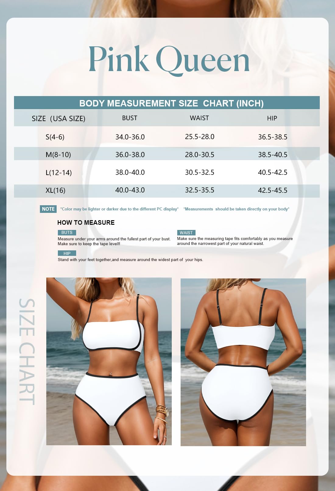Foto 6 | Conjunto De Bikini Pink Queen 2025 Para Mujer, Cintura Alta, Color Block - Venta Internacional.