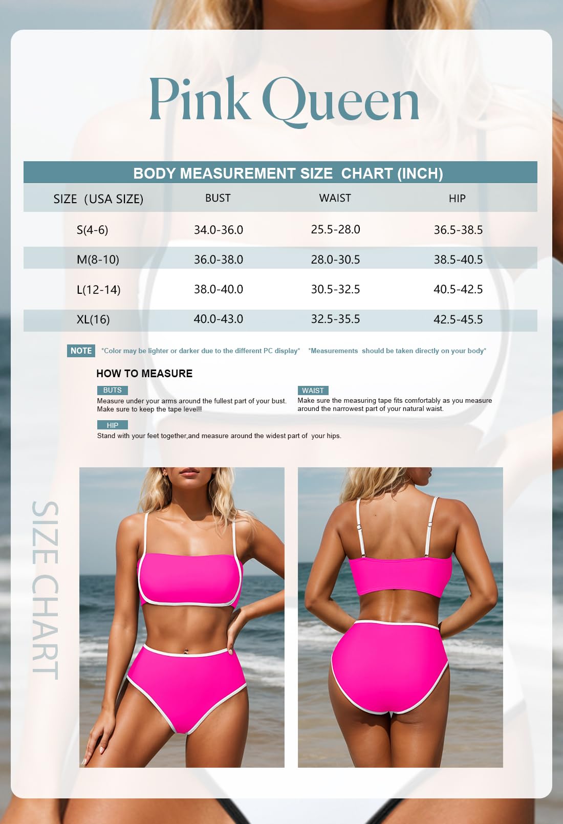 Foto 7 pulgar | Bikini Pink Queen Tummy Control Cintura Alta Rosa - Venta Internacional