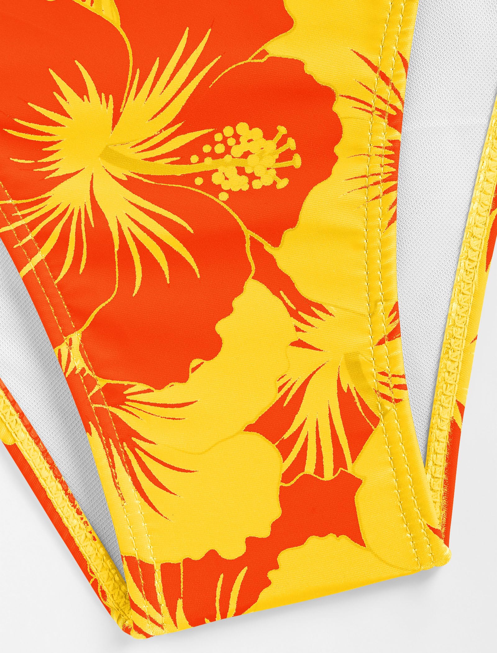 Foto 7 pulgar | Conjunto De Bikini Zaful Mujer Estampado Floral Talle Alto M Naranja - Venta Internacional.