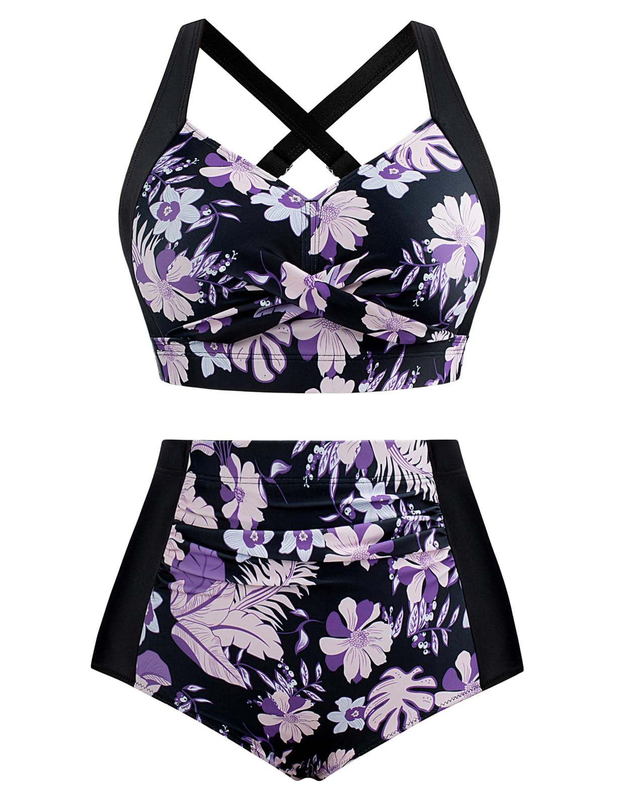 Foto 2 pulgar | Bikini Hanna Nikole 2 Piezas Purple Flower
