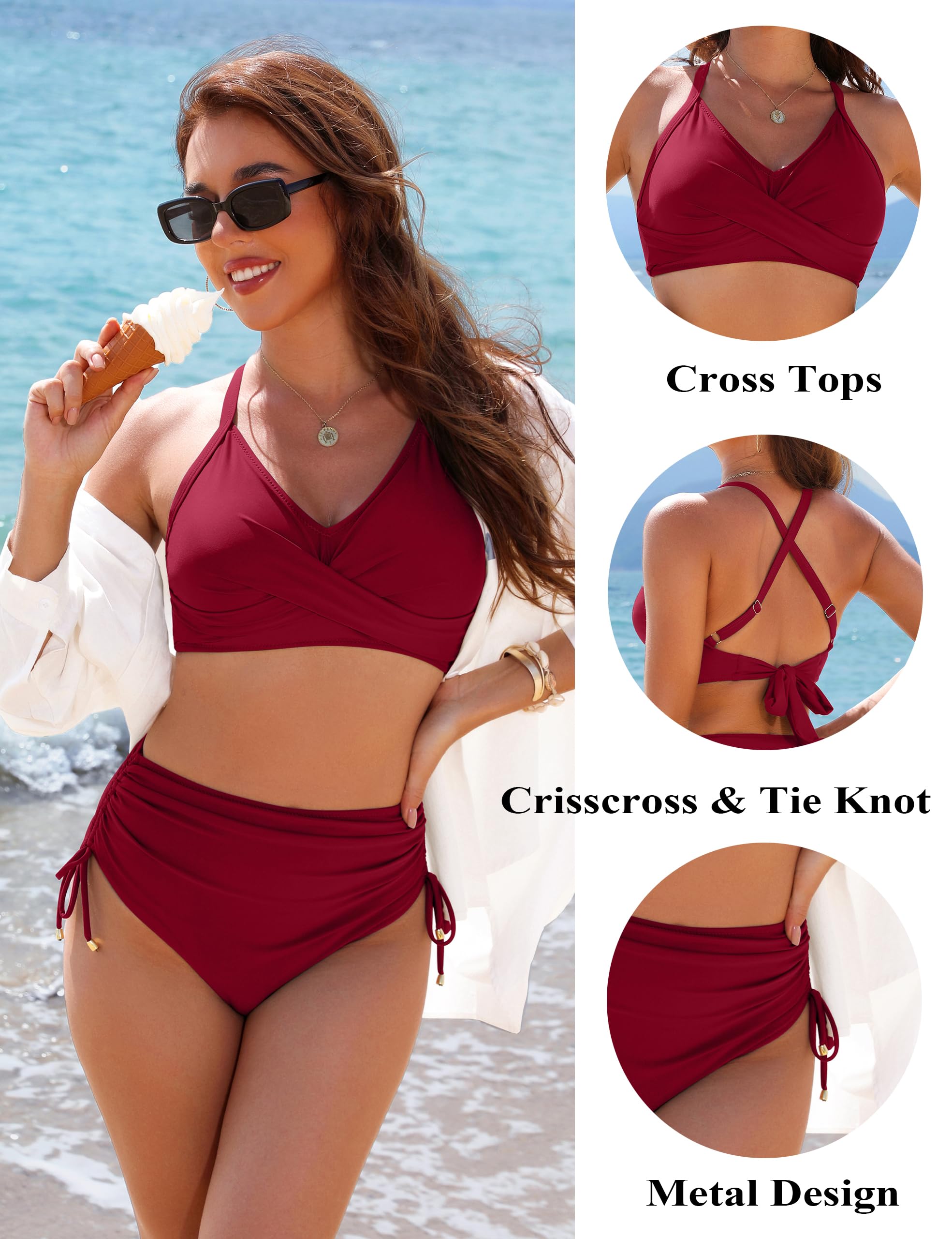 Foto 5 pulgar | Bikini Blooming Jelly Rojo para Mujer- Venta Internacional