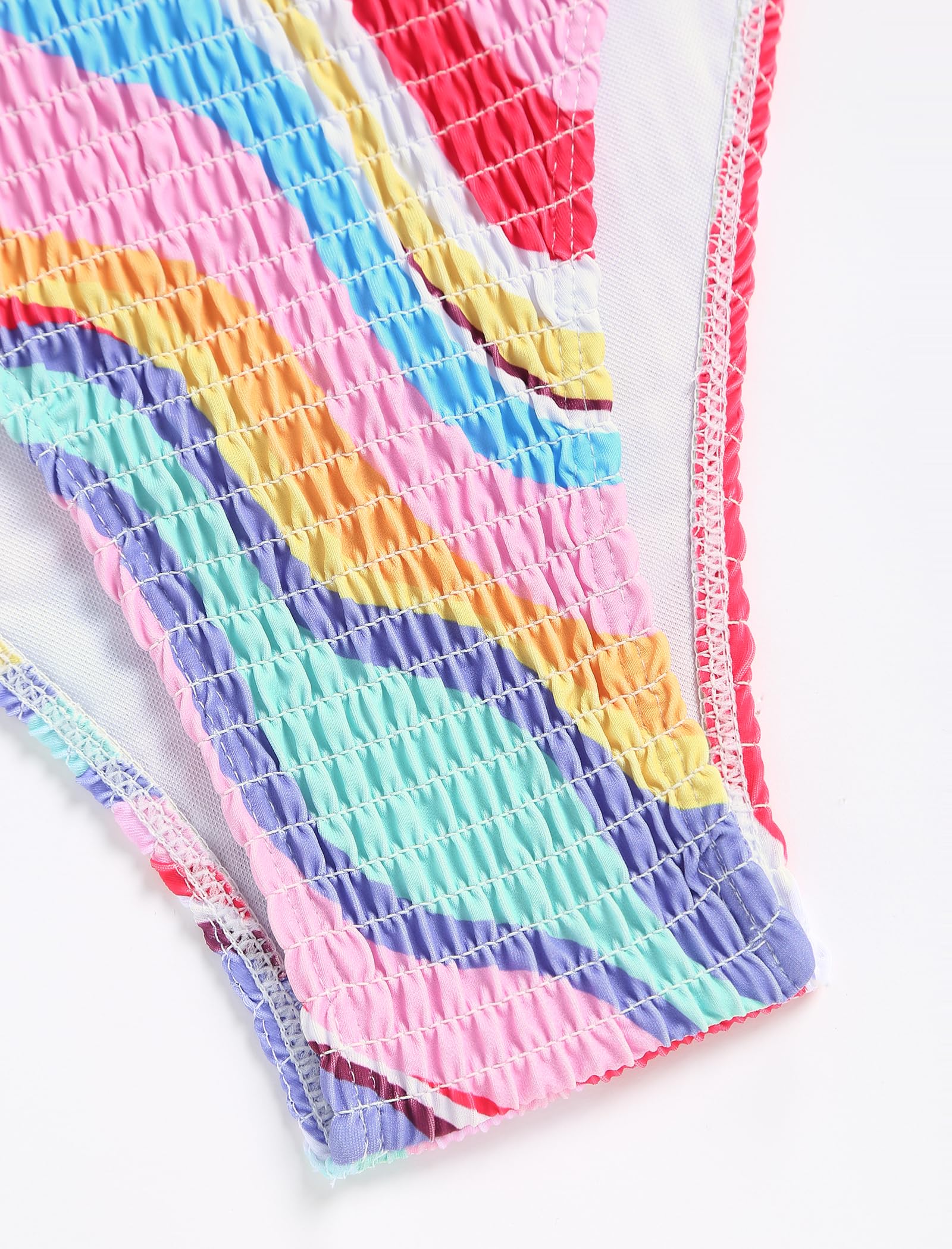 Foto 6 pulgar | Bikini Zaful Tipo Bandeau Acanalado De Corte Alto Sin Tirantes Para Mujer, 2 Piezas - Venta Internacional.