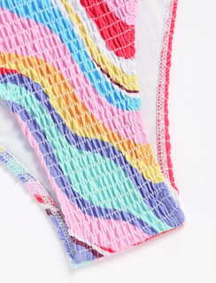 Foto 5 | Bikini Zaful Tipo Bandeau Acanalado De Corte Alto Sin Tirantes Para Mujer, 2 Piezas - Venta Internacional.