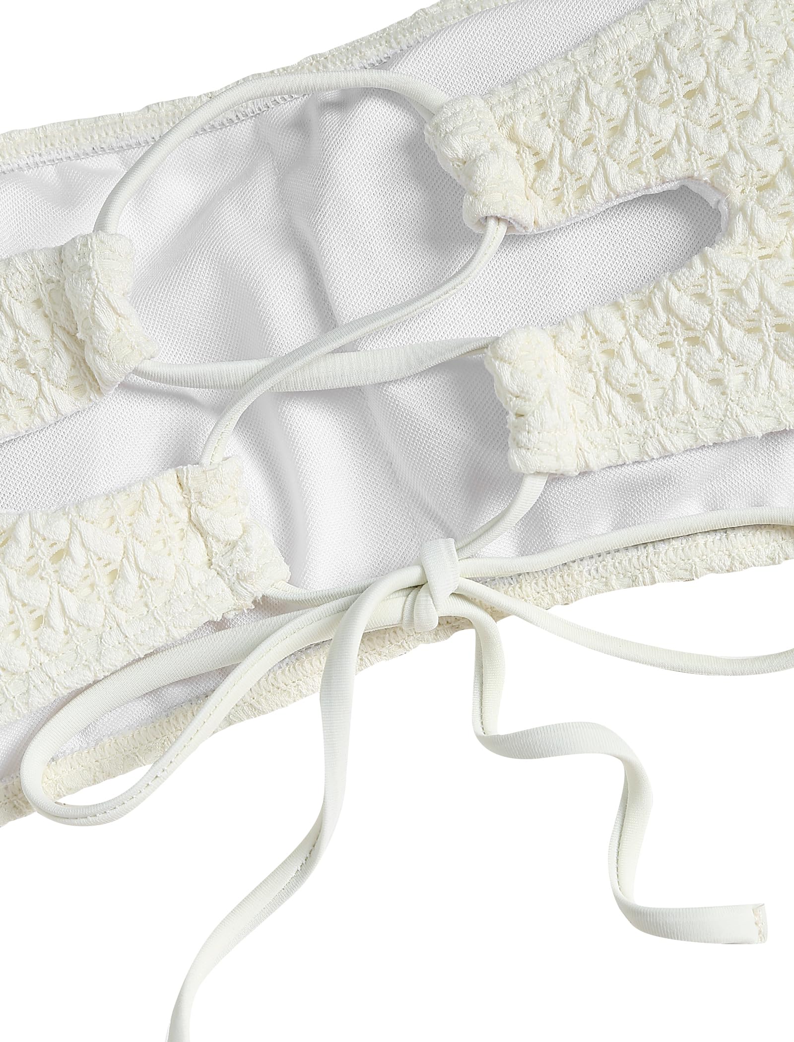 Foto 7 pulgar | Bikini Zaful Traje De Baño Tipo Bandeau Acanalado De Corte Alto Sin Tirantes Para Mujer - Venta Internacional.