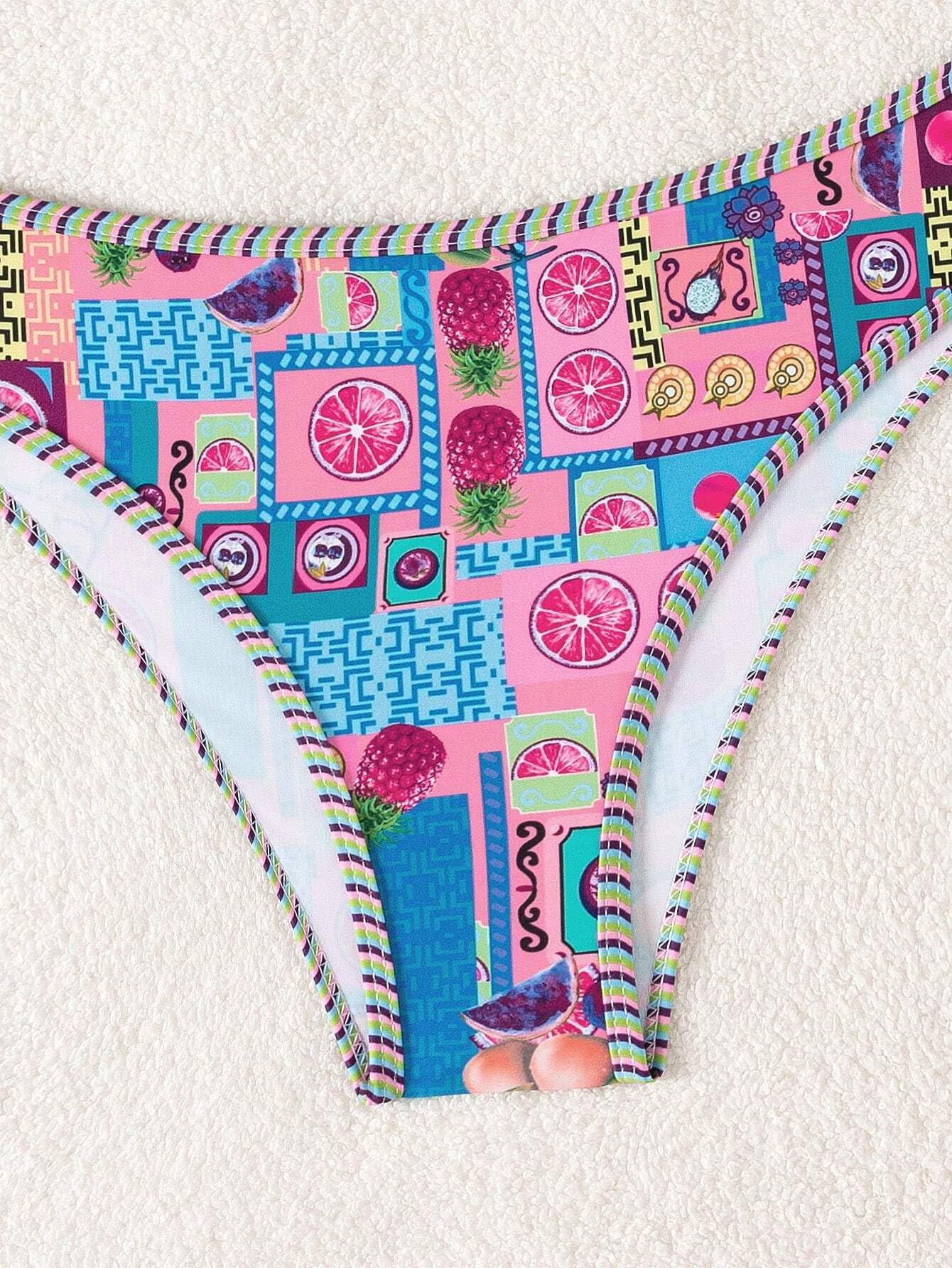 Foto 7 pulgar | Bikini Zaful Para Mujer, Sin Tirantes, Acanalado, Corte Alto, Tipo Bandeau, Azul M - Venta Internacional.