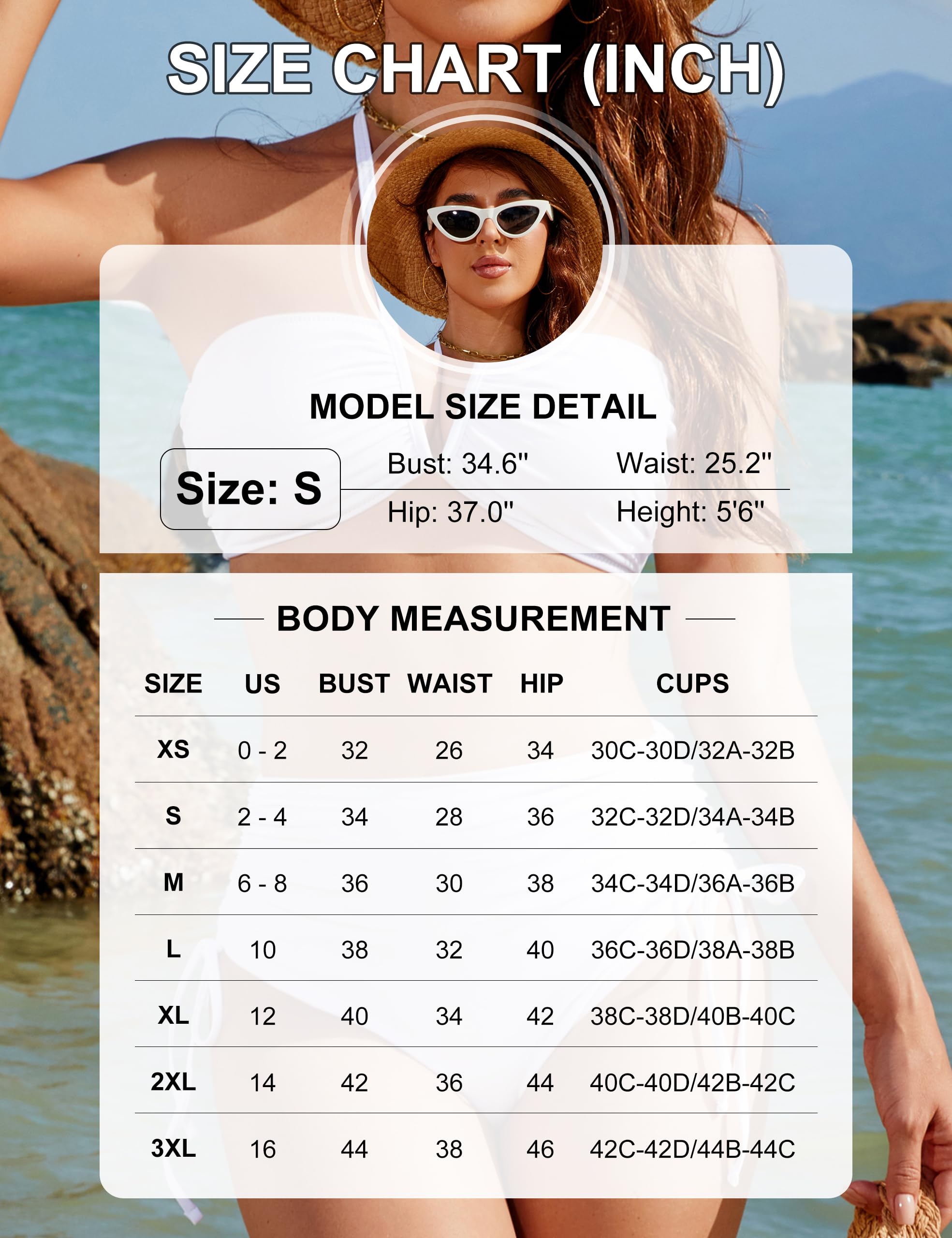 Foto 7 pulgar | Conjunto De Bikini Blooming Jelly Para Mujer, Talle Alto, Rojo, Talla Pequeña - Venta Internacional.