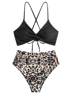 Foto 2 | Bikini Zaful Twist con Cordones Cruzados de Cintura Alta para Mujer - Venta Internacional