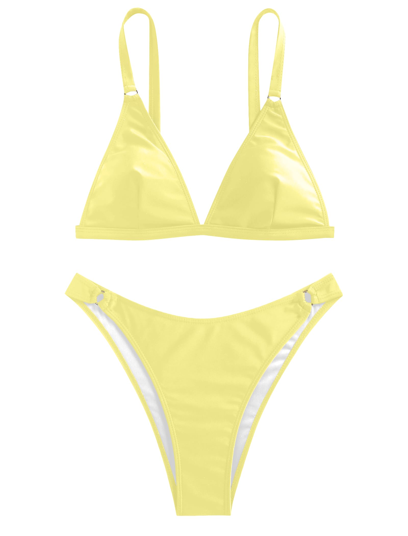 Foto 3 pulgar | Conjunto De Bikini Zaful Para Mujer, Cintura Alta, Estampado Floral, 2 Piezas - Venta Internacional.