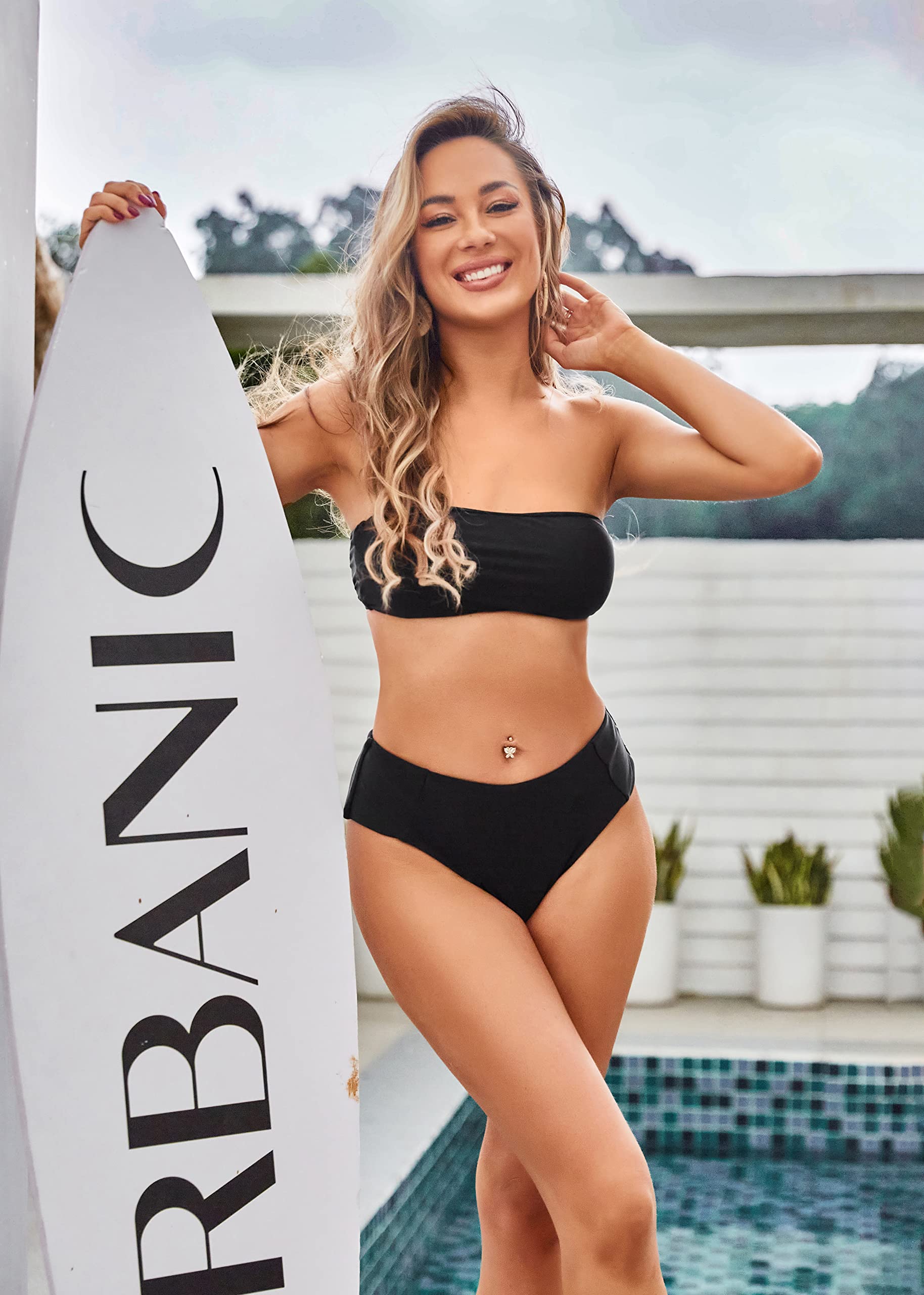 Foto 7 pulgar | Bikini Zaful Negro para Mujer - Venta Internacional