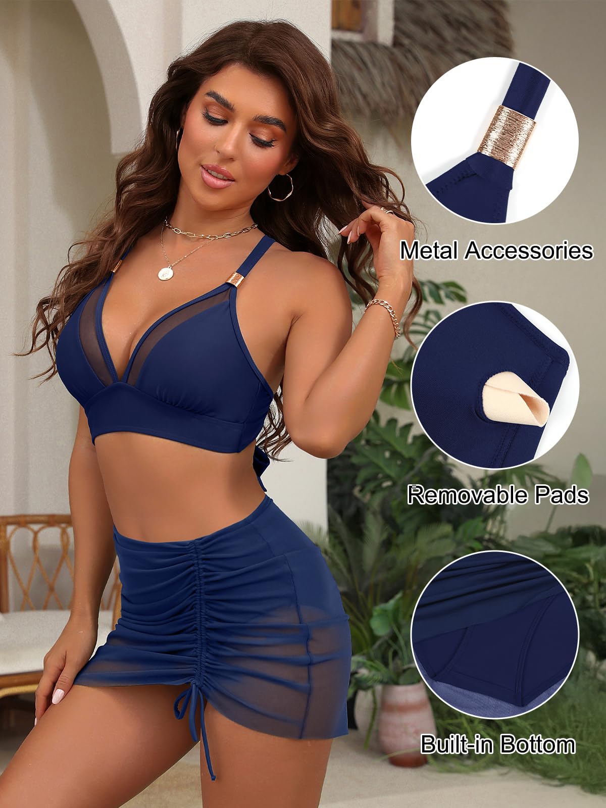 Foto 3 pulgar | Set de Bikini Blooming Jelly para Mujer Cintura Alta - Venta Internacional
