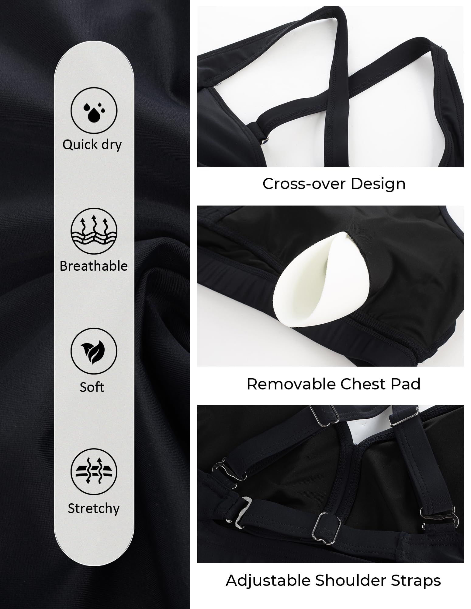 Foto 5 | Traje De Baño Hanna Nikole De 2 Piezas Para Mujer Negro Xxl 2025 - Venta Internacional.