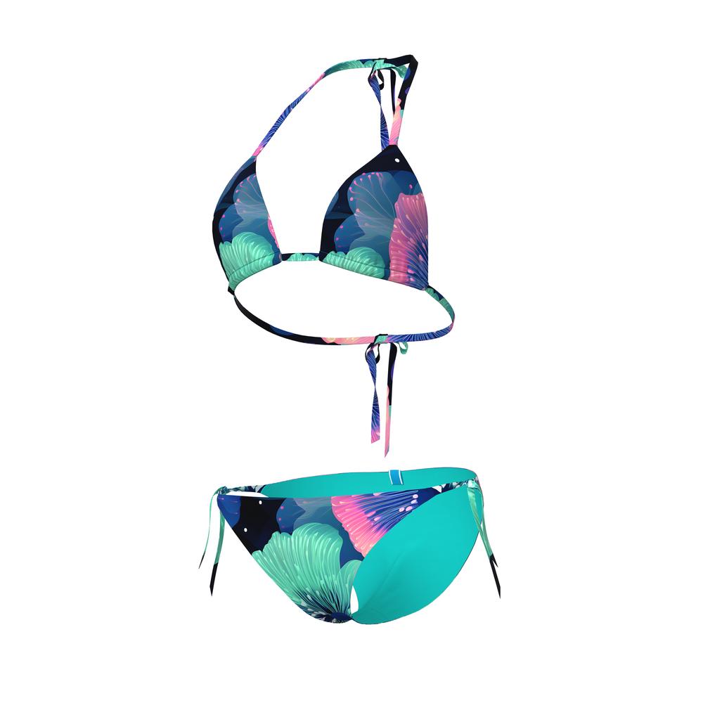Foto 8 pulgar | Conjunto Bikini Arena Water Print Para Mujer Azul