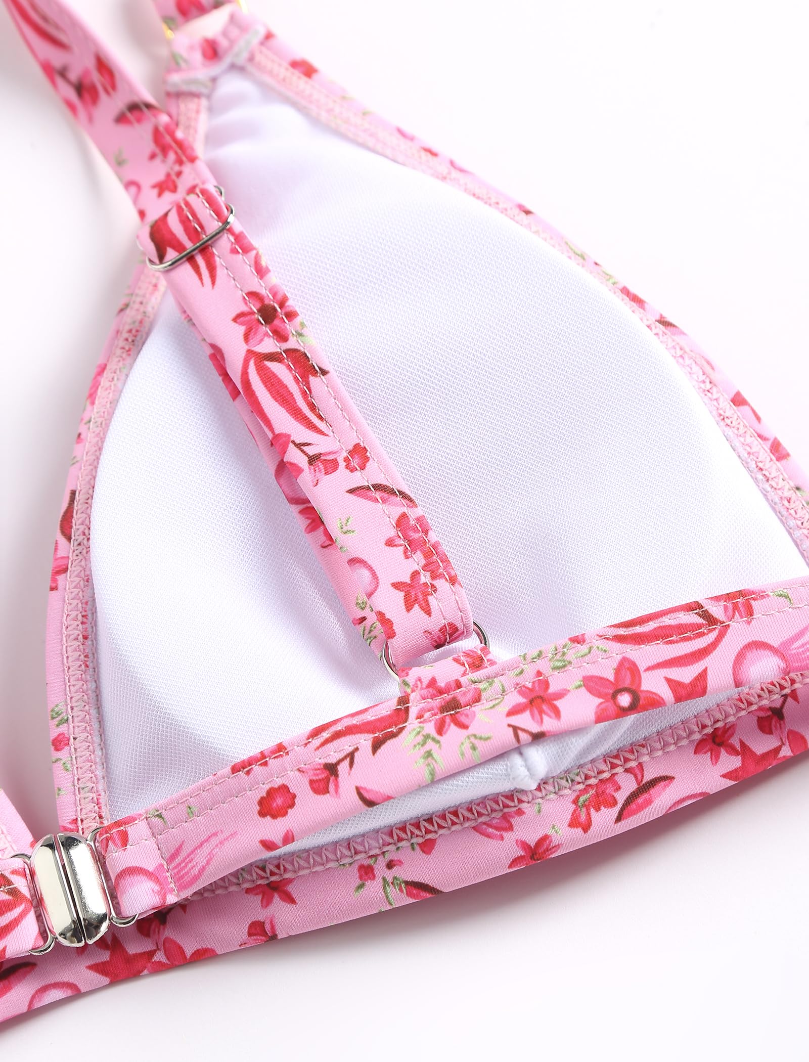 Foto 6 pulgar | Conjunto De Bikini Zaful Para Mujer, Cintura Alta, Estampado Floral, 2 Piezas - Venta Internacional.
