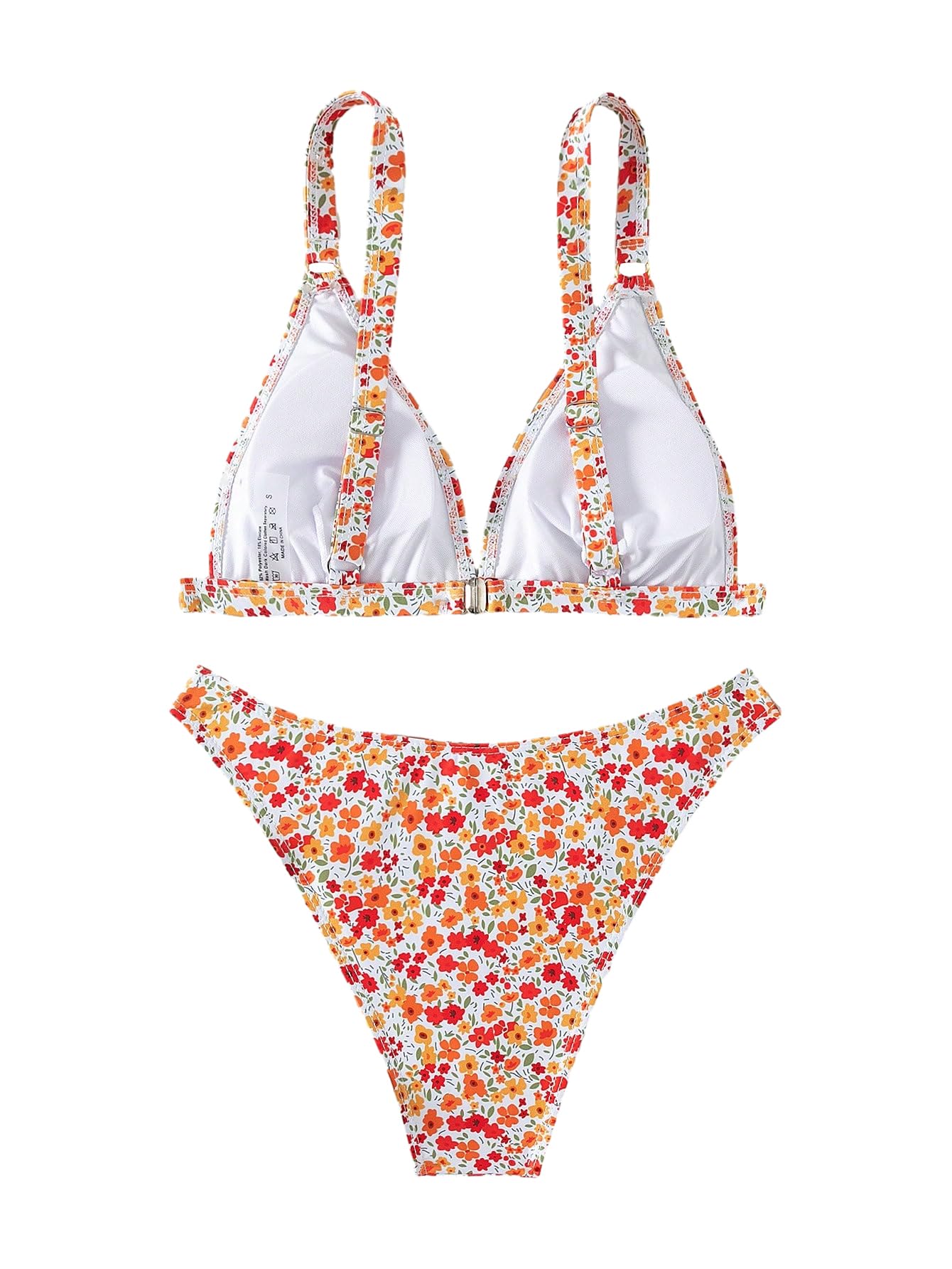 Foto 5 pulgar | Conjunto De Bikini Zaful Para Mujer, Cintura Alta, Estampado Floral, 2 Piezas - Venta Internacional.
